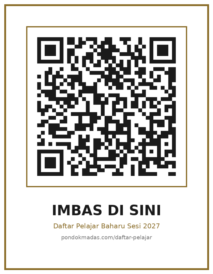 Imbas QR - Pondok MADAS Sesi 2027